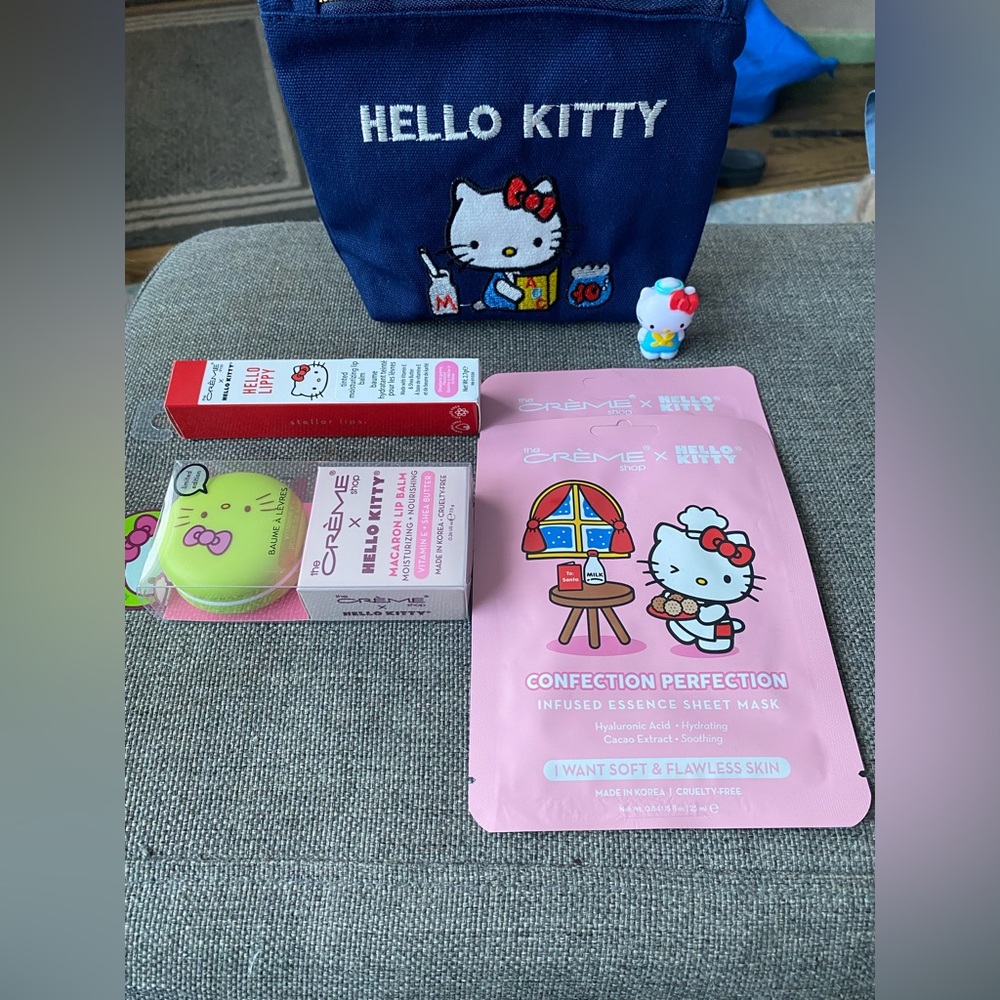 NEW Hello Kitty Cosmetic & Skincare 6 Piece Bundle